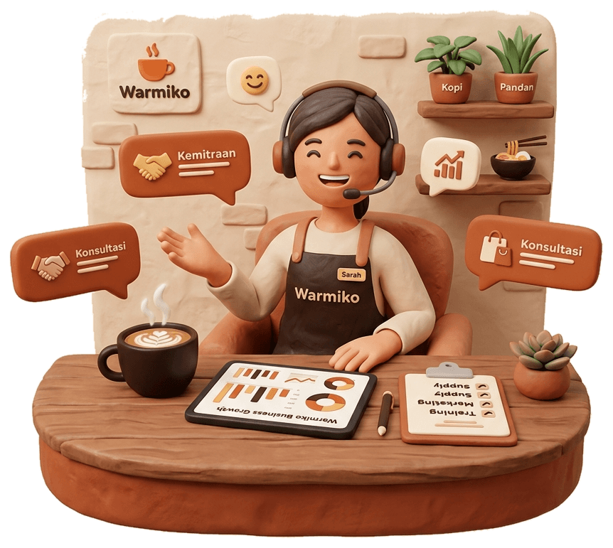 Ilustrasi Layanan Informasi dan Konsultasi Kemitraan Warmiko